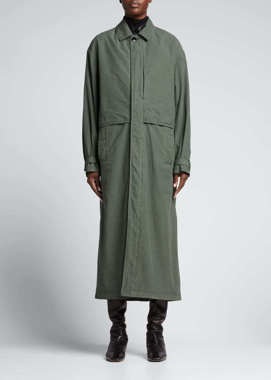 LEMAIRE Long Water-Repellent Storm Flap Coat - Bergdorf Goodman