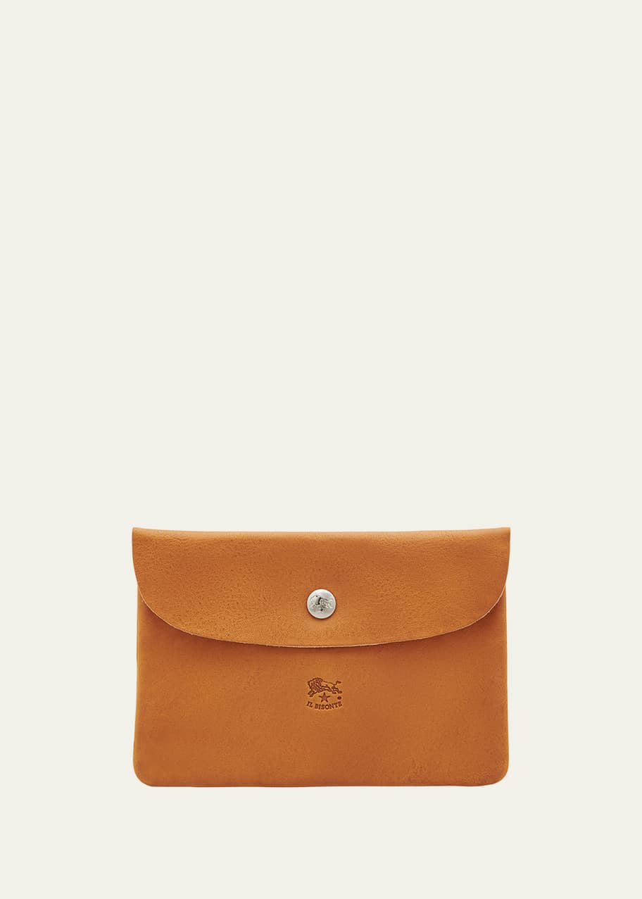 Image 1 of 1: Unisex Leather Snap Pouch