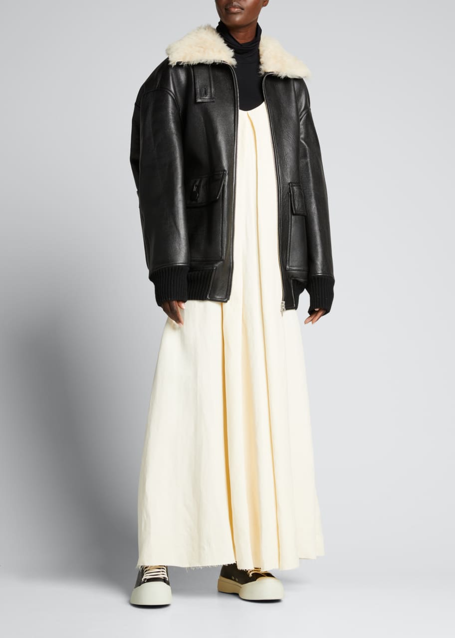 Marni outlet leather coat