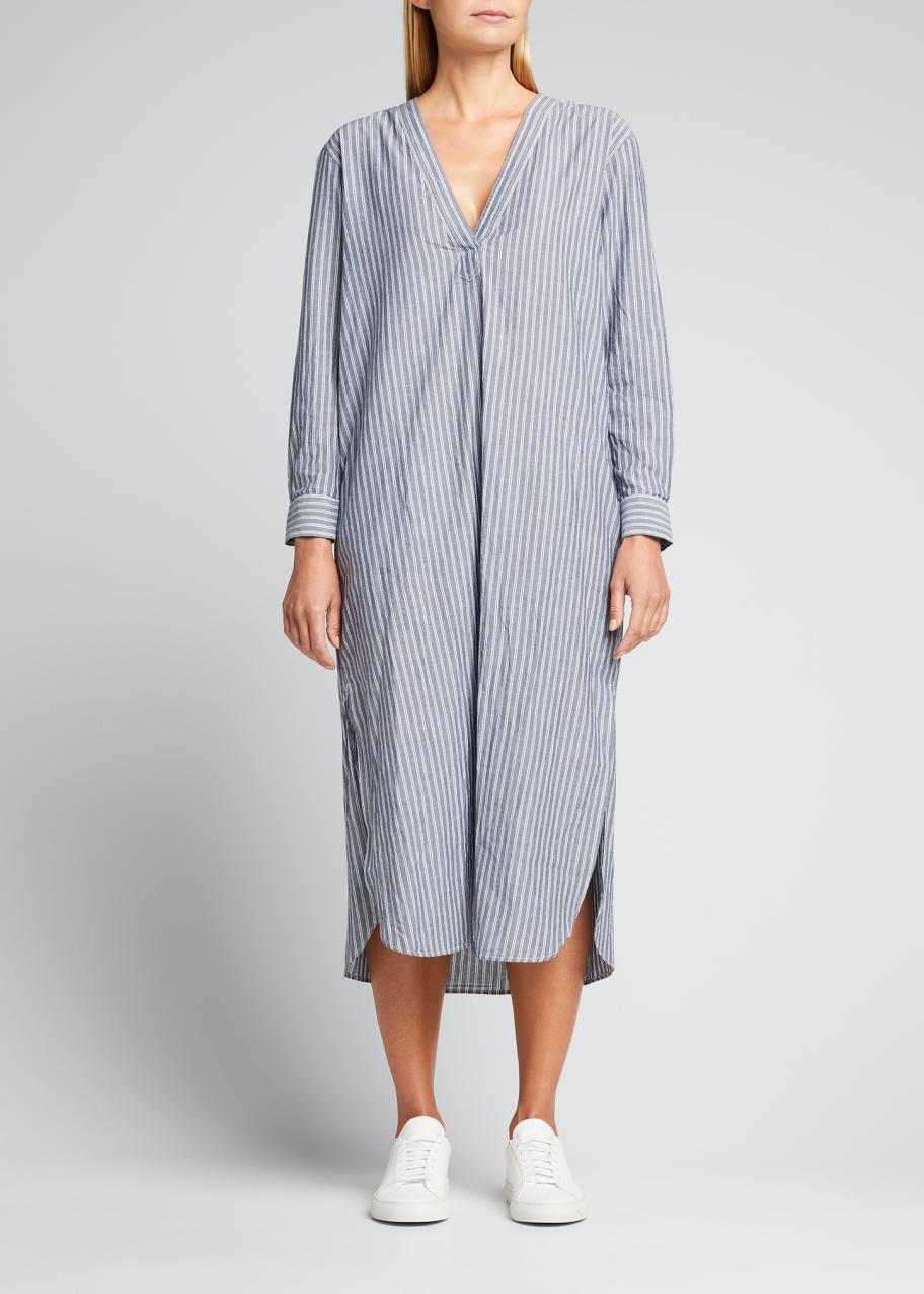 Nili Lotan Raven Striped Midi Shirtdress - Bergdorf Goodman