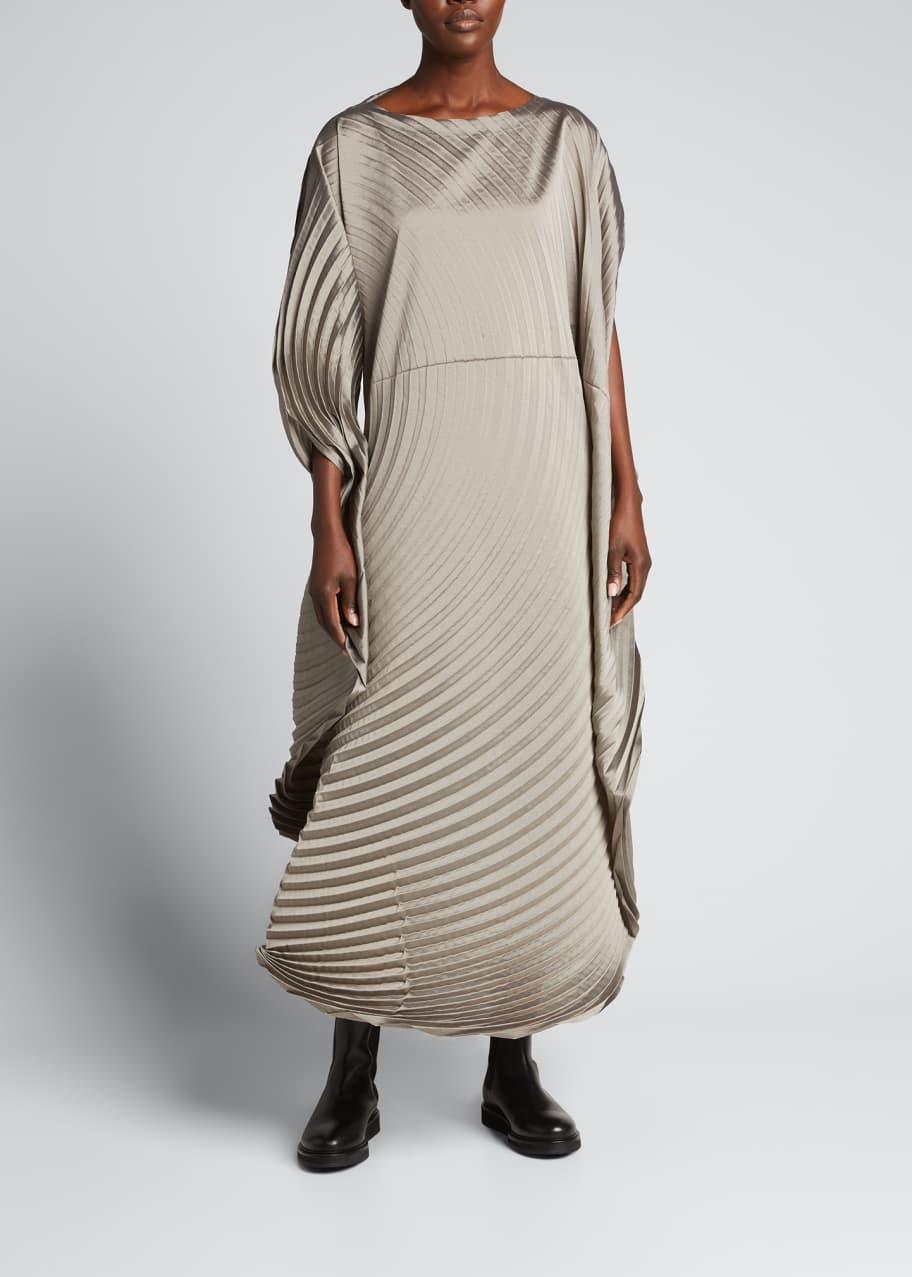 strapless open back dress Issey Miyake Pleats Please – Minimalist Black Plisse Dress main image 1