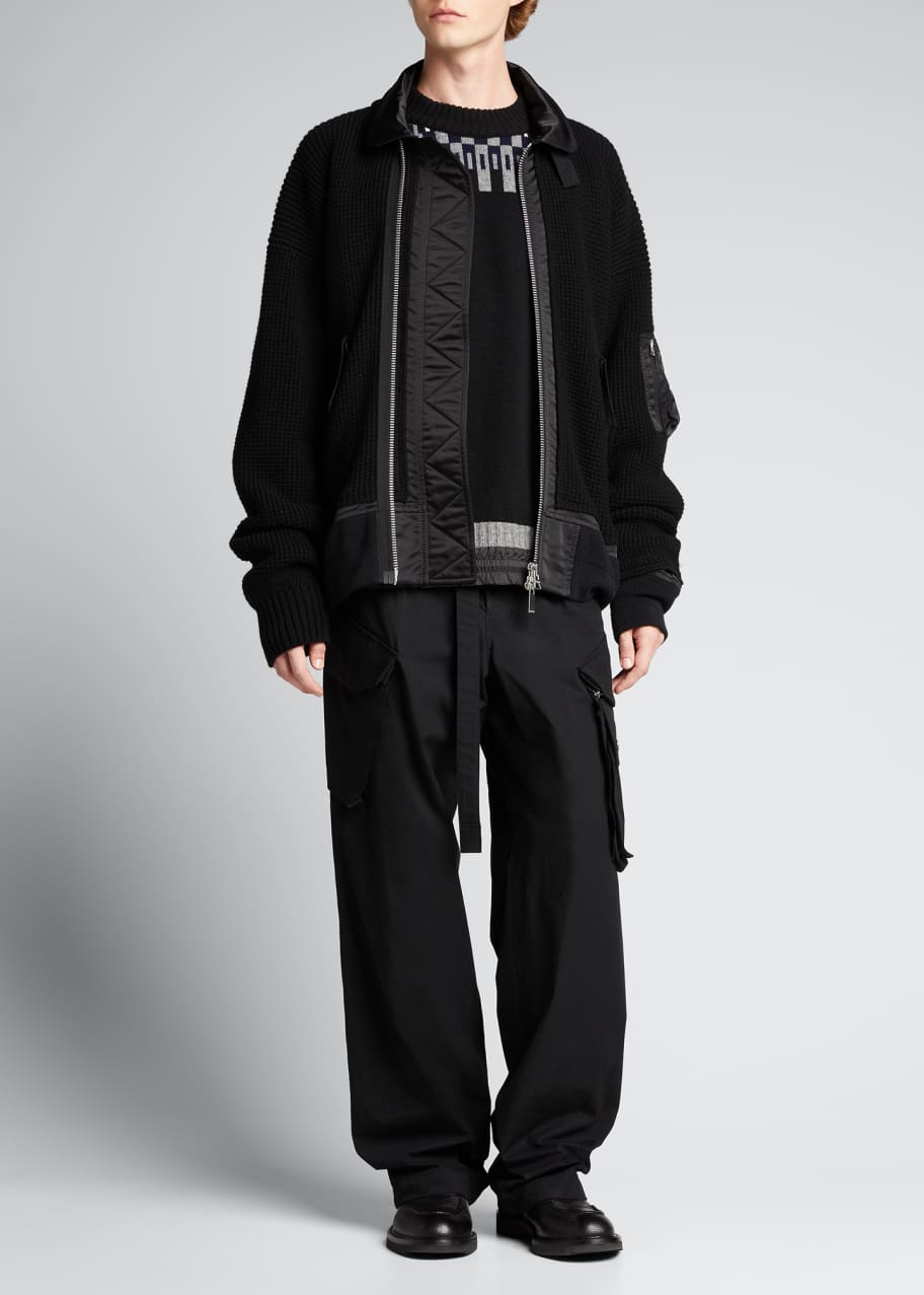 レビュー高評価商品 SACAI Goodman Bergdorf - Jacket Bomber Knit Padded Men's ジャケット・アウター