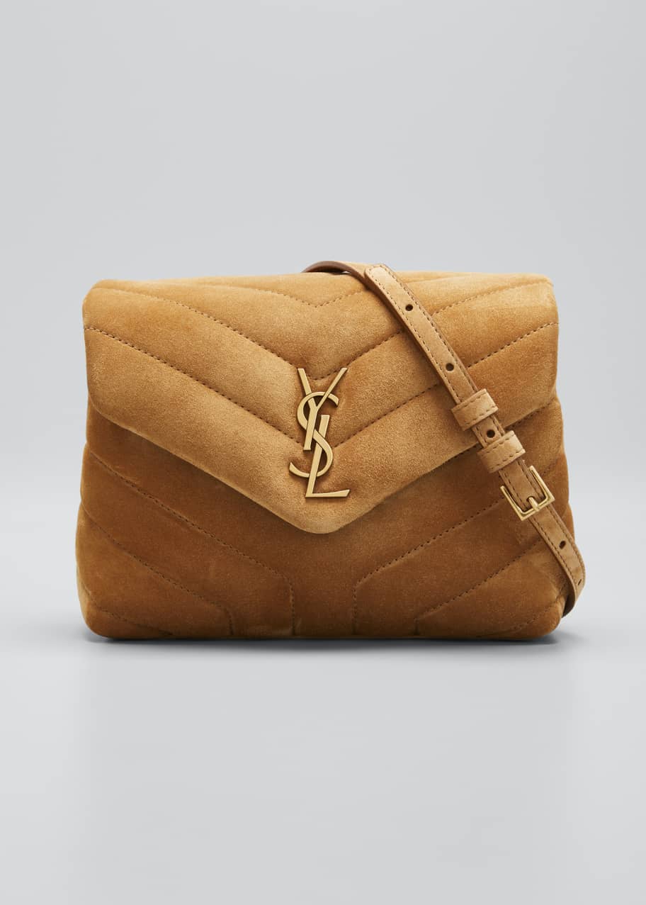 Saint Laurent Loulou Toy YSL Quilted Suede Crossbody Bag - Bergdorf Goodman