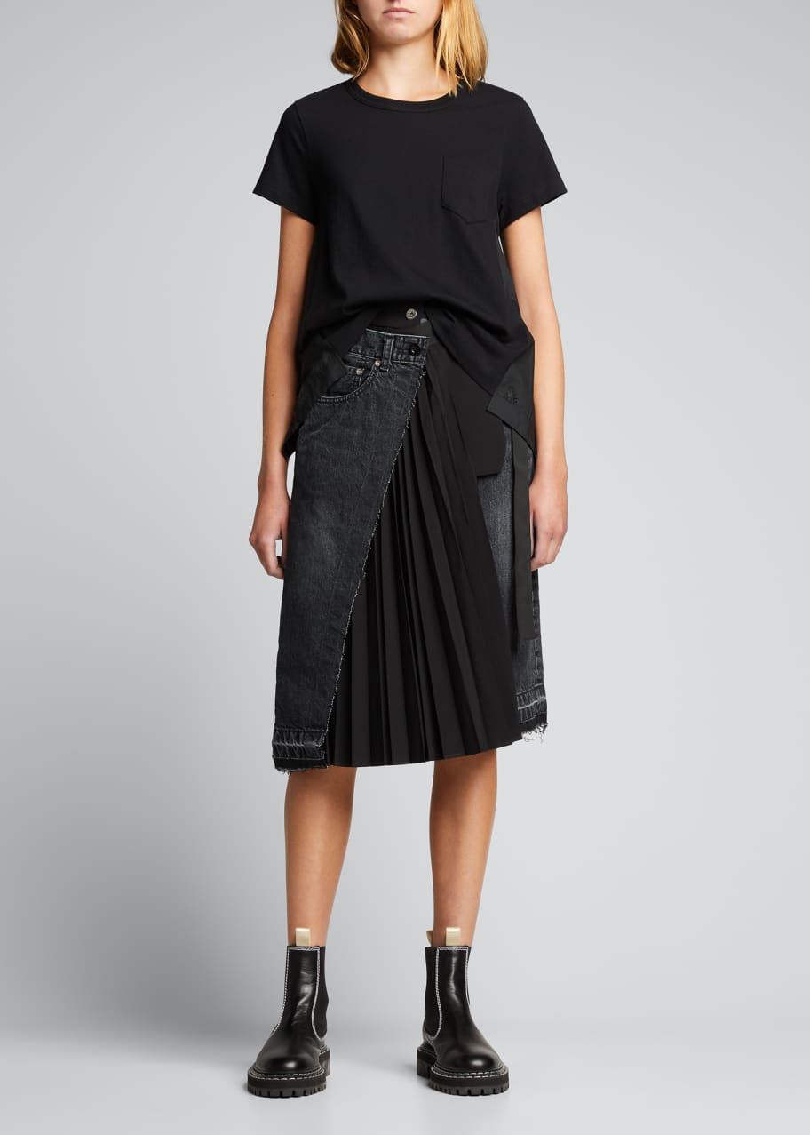 Sacai denim wrap skirt new arrivals