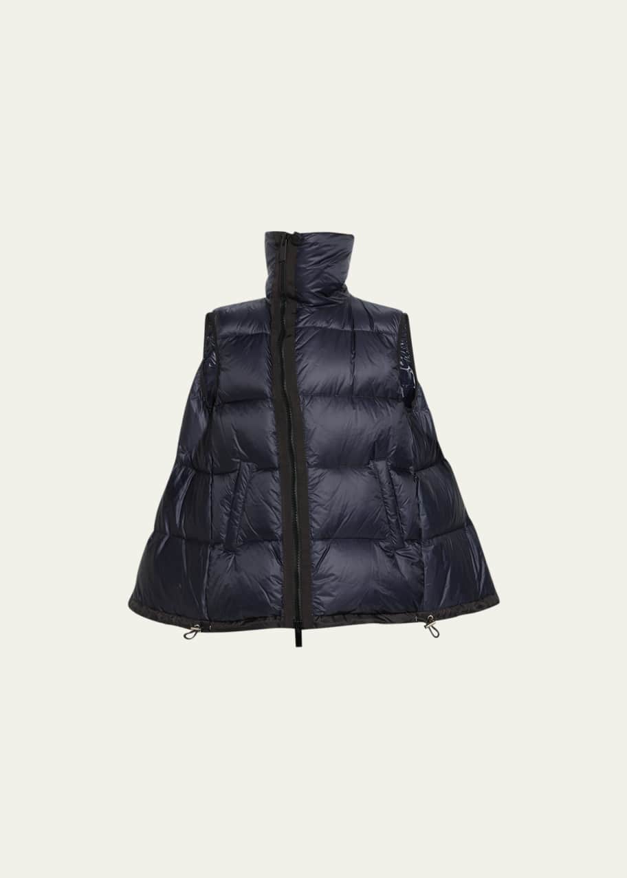 sacai Puffer Vest アシンメトリー ダウンベスト sacai Asymmetric Zipper Puffer Vest - Bergdorf Goodman