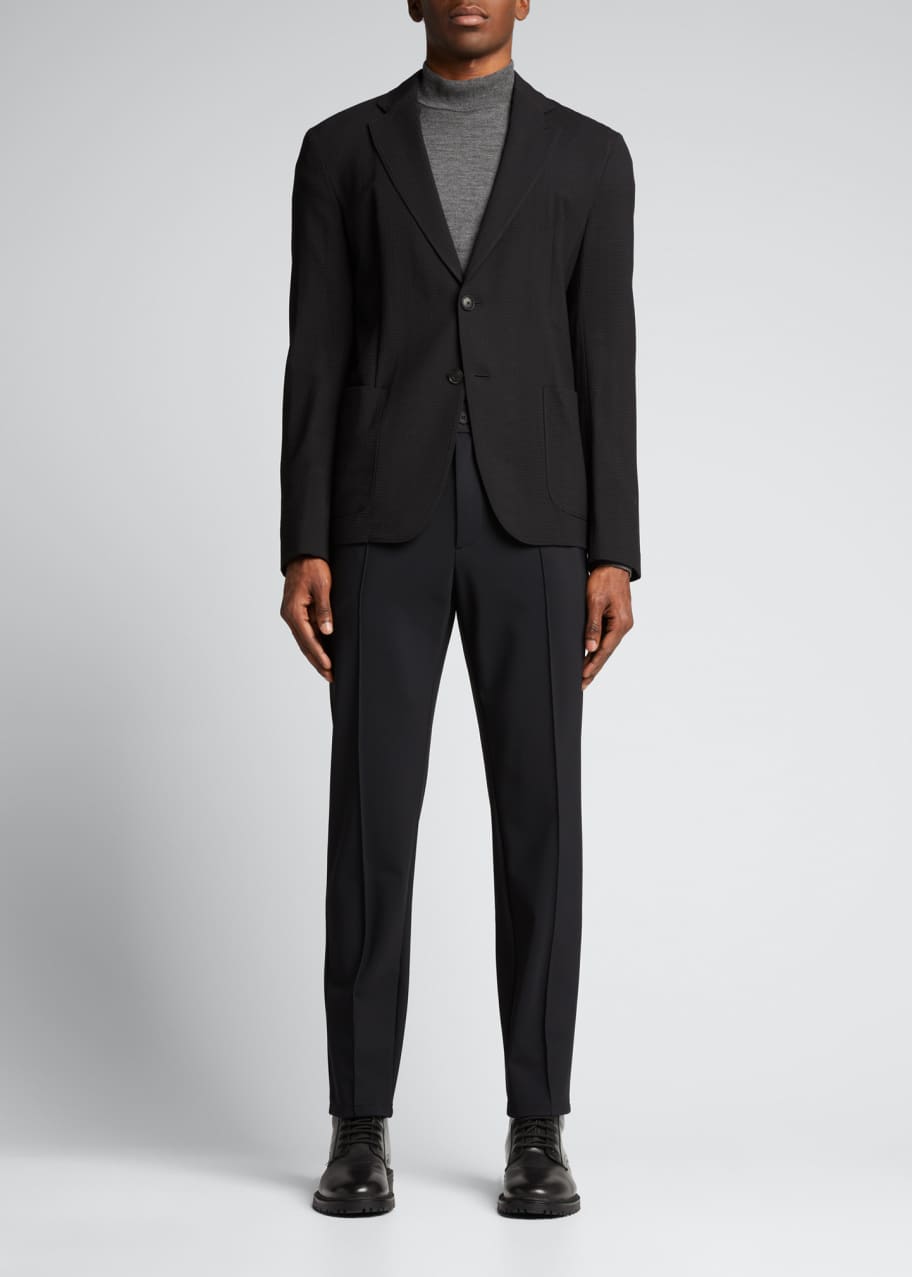 Emporio Armani Men's Textured Wool Sport Jacket Bergdorf Goodman