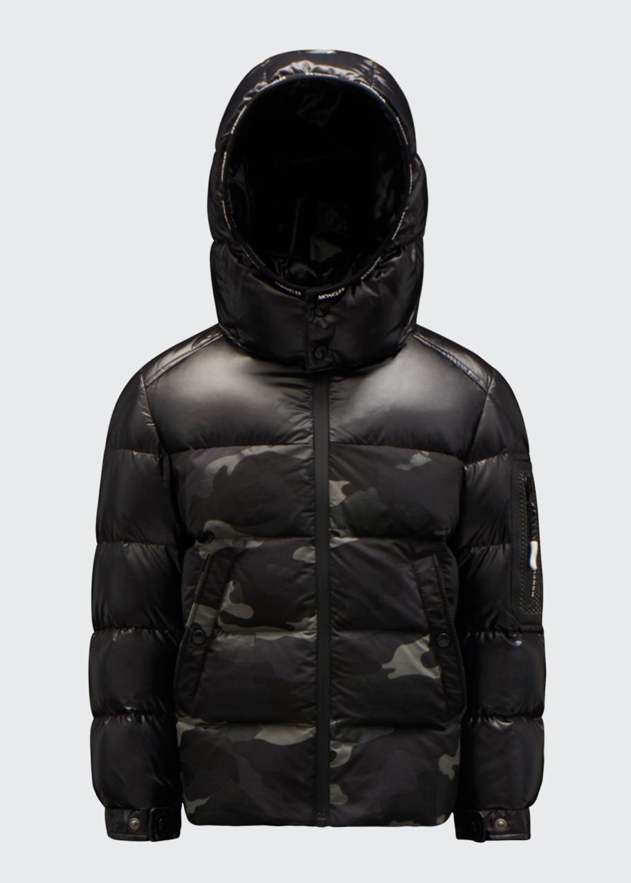 Moncler Boy's Nimet Camo-Print Quilted Jacket, Size 8-14