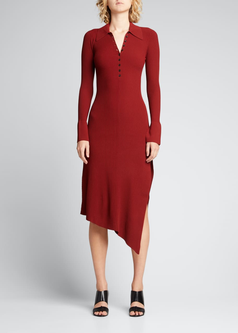 A.L.C. Lance Asymmetric Maxi Polo Dress