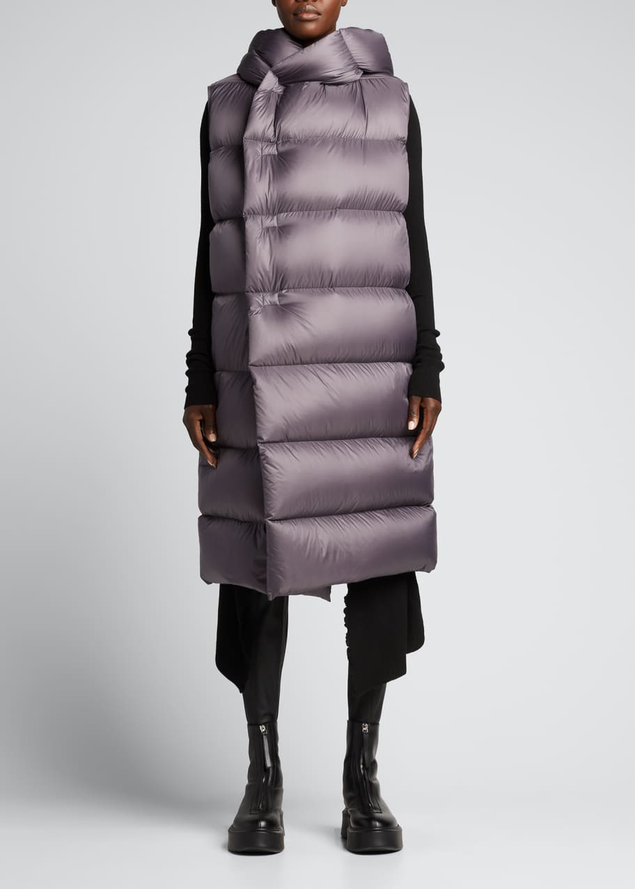 Rick Owens Hooded Long Puffer Vest - Bergdorf Goodman