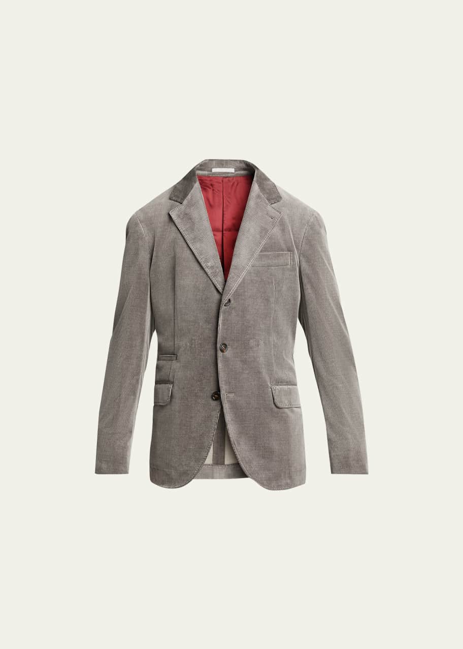 Image 1 of 1: Men's Fine Corduroy 3-Patch Suit