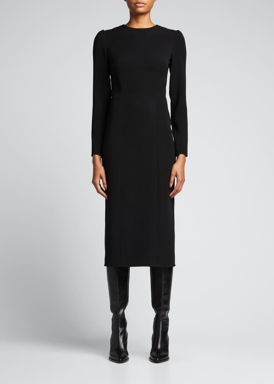 Officine Generale Sully Fitted Japanese Crepe Dress - Bergdorf Goodman