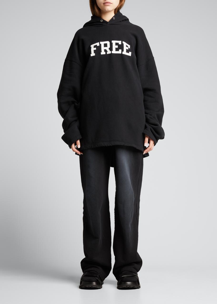 Balenciaga Distressed Free-Embroidered Hoodie - Bergdorf Goodman