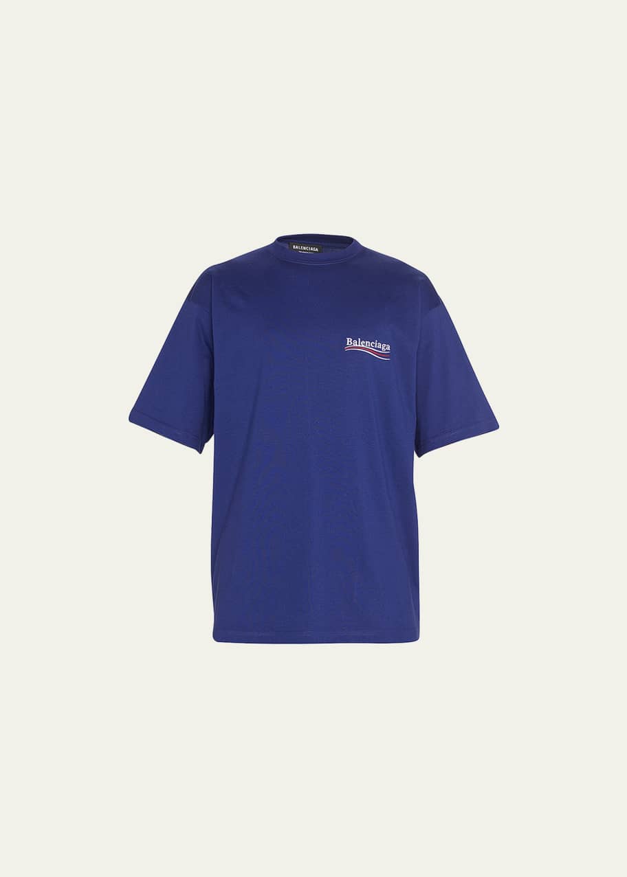 BALENCIAGA ロゴプリント BOXY Tシャツ Balenciaga Men's White Campaign Logo Boxy T-Shirt - Bergdorf