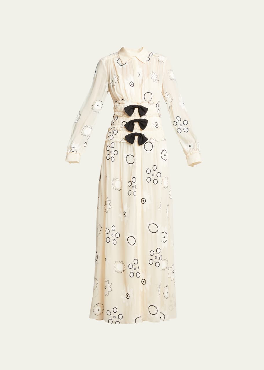 Rebecca taylor embroidered dress discount