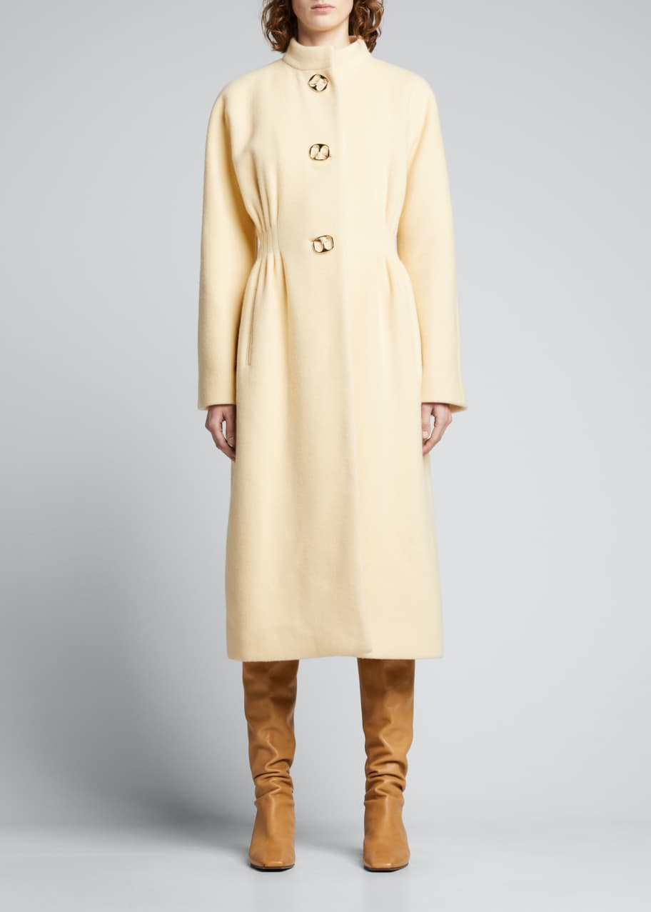 Peplum wool coat sale