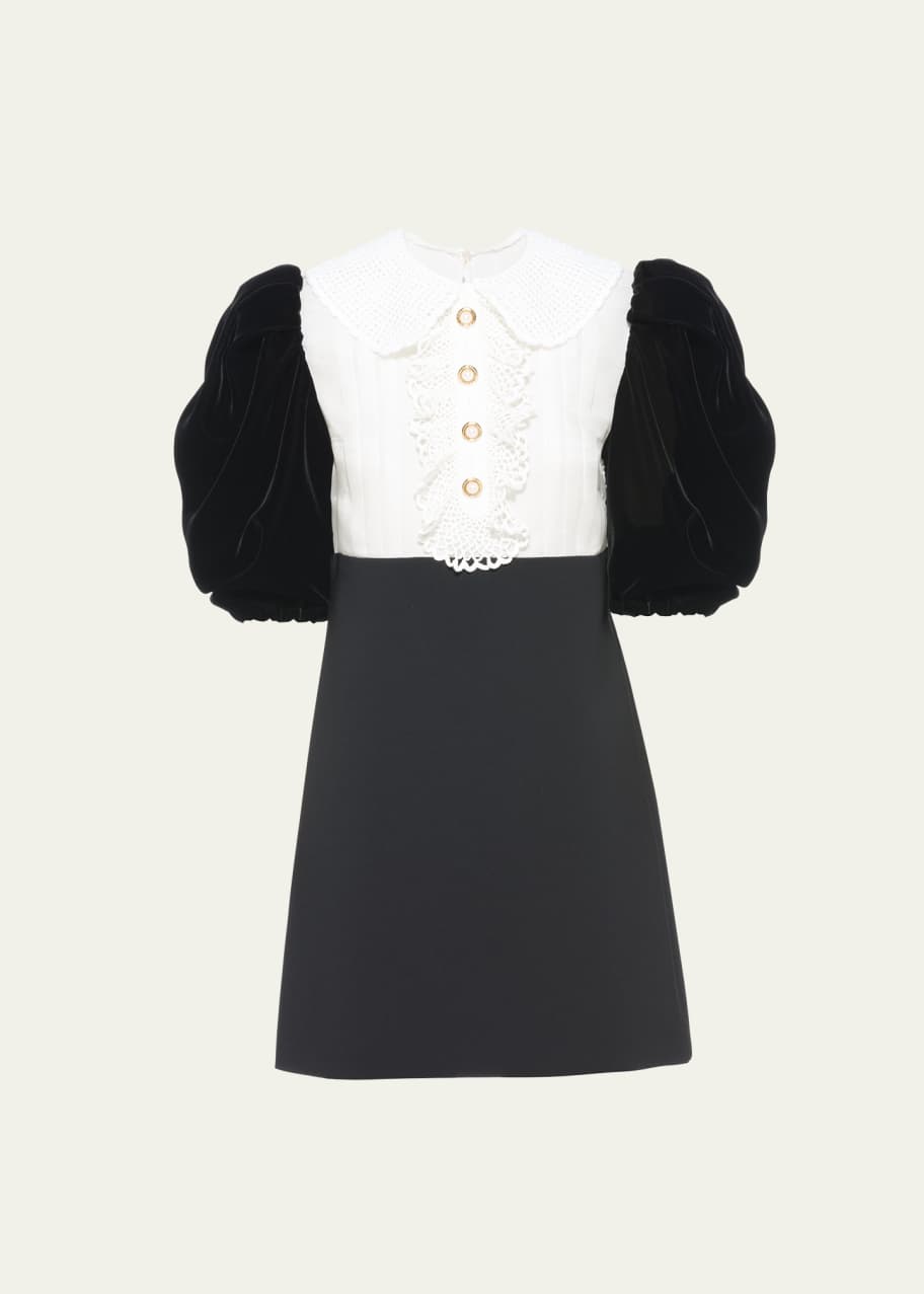 miu miu cady mini dress Miu Miu Cady Embellished Mini Dress - White