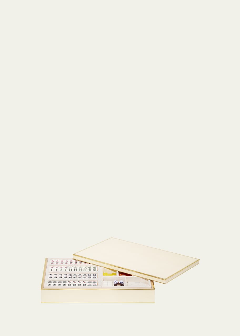 Image 1 of 1: Gio Faux Shagreen Mahjong Set