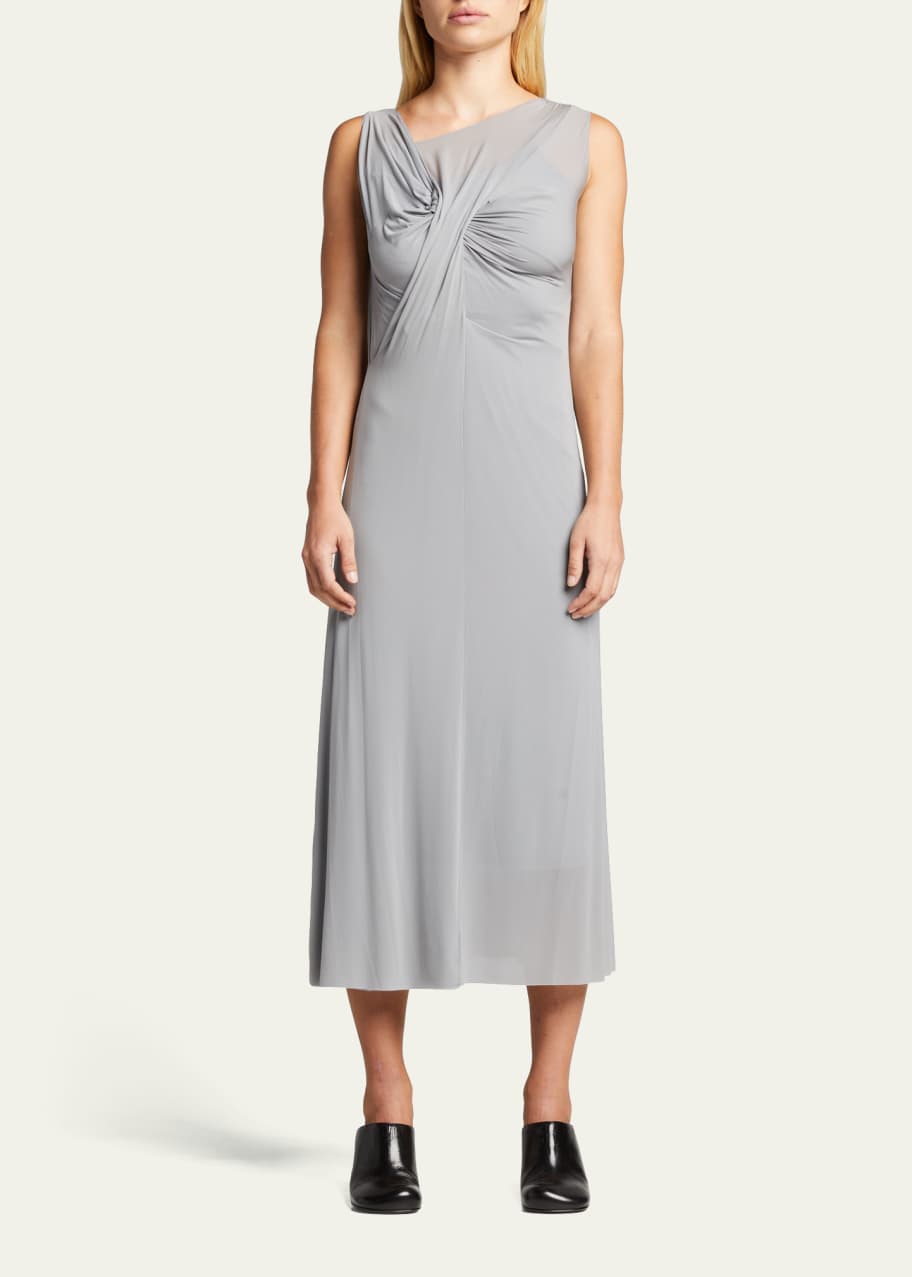 Silver Wet Look Midi Dress Lavish Alice Sequin Broiderie Anglais A-line Midi Dress In Blue Porcelain  Print