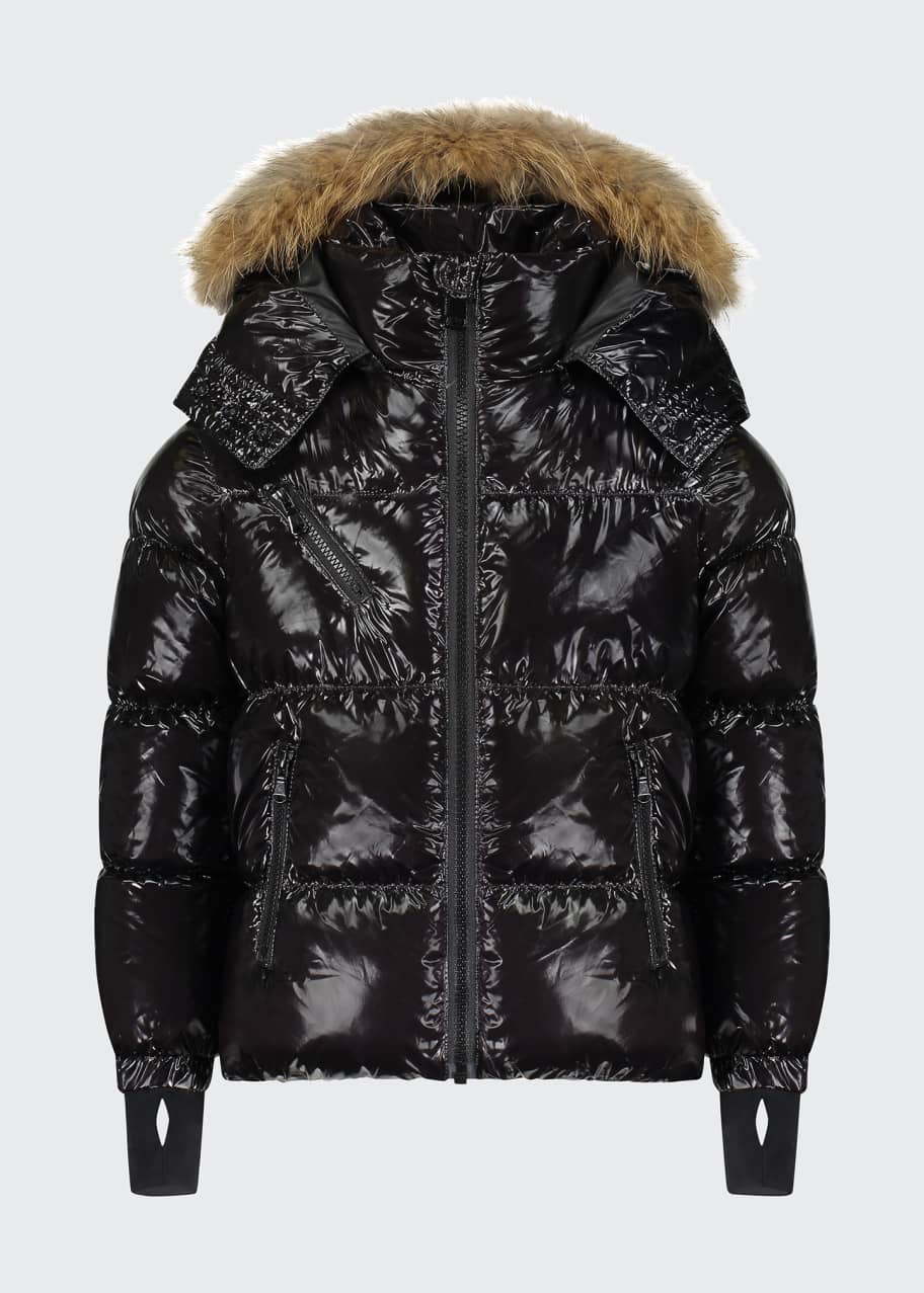 Scotch Bonnet Outerwear Girl's Weather-Resistant Quilted Parka w/ Fur ...