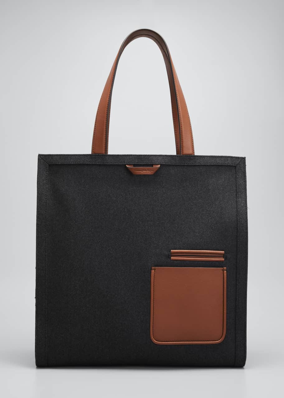 ZEGNA Men's Icon LeatherTrim Tote Bag Bergdorf Goodman