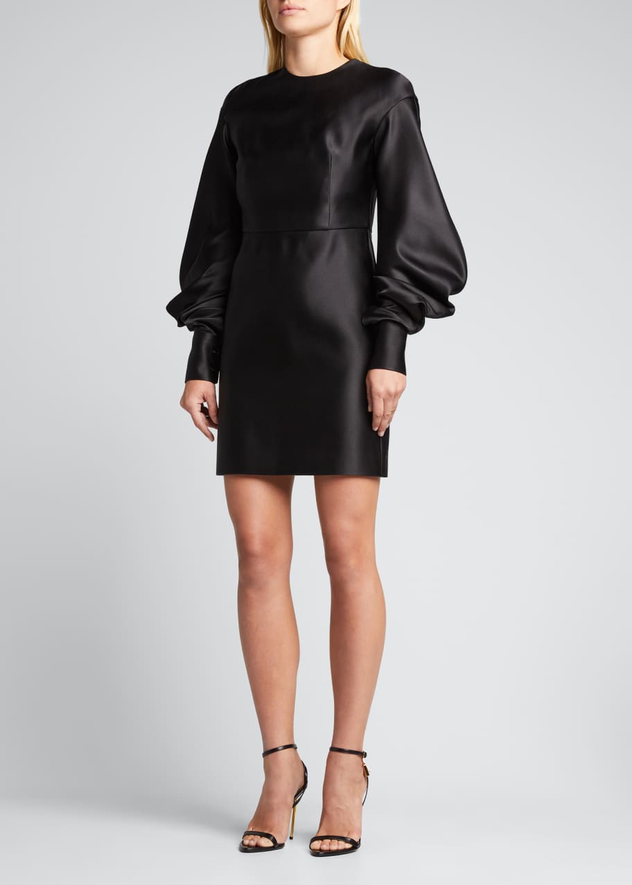 TOM FORD Exaggerated-Sleeve Silk Mini Dress - Bergdorf Goodman