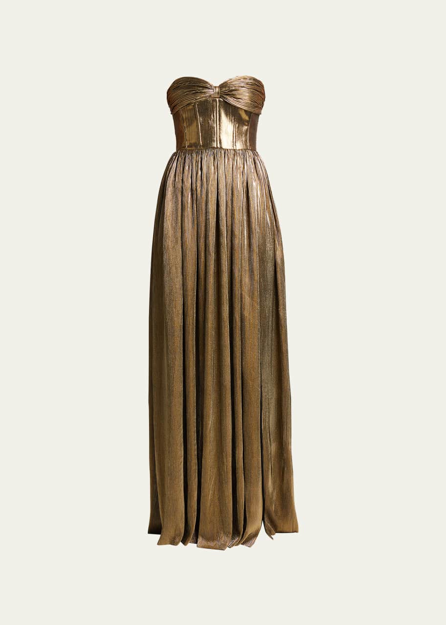 Bronx and Banco Florence Strapless Metallic Gown - Bergdorf Goodman