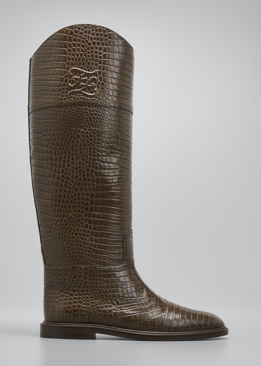 Fendi croc boots deals