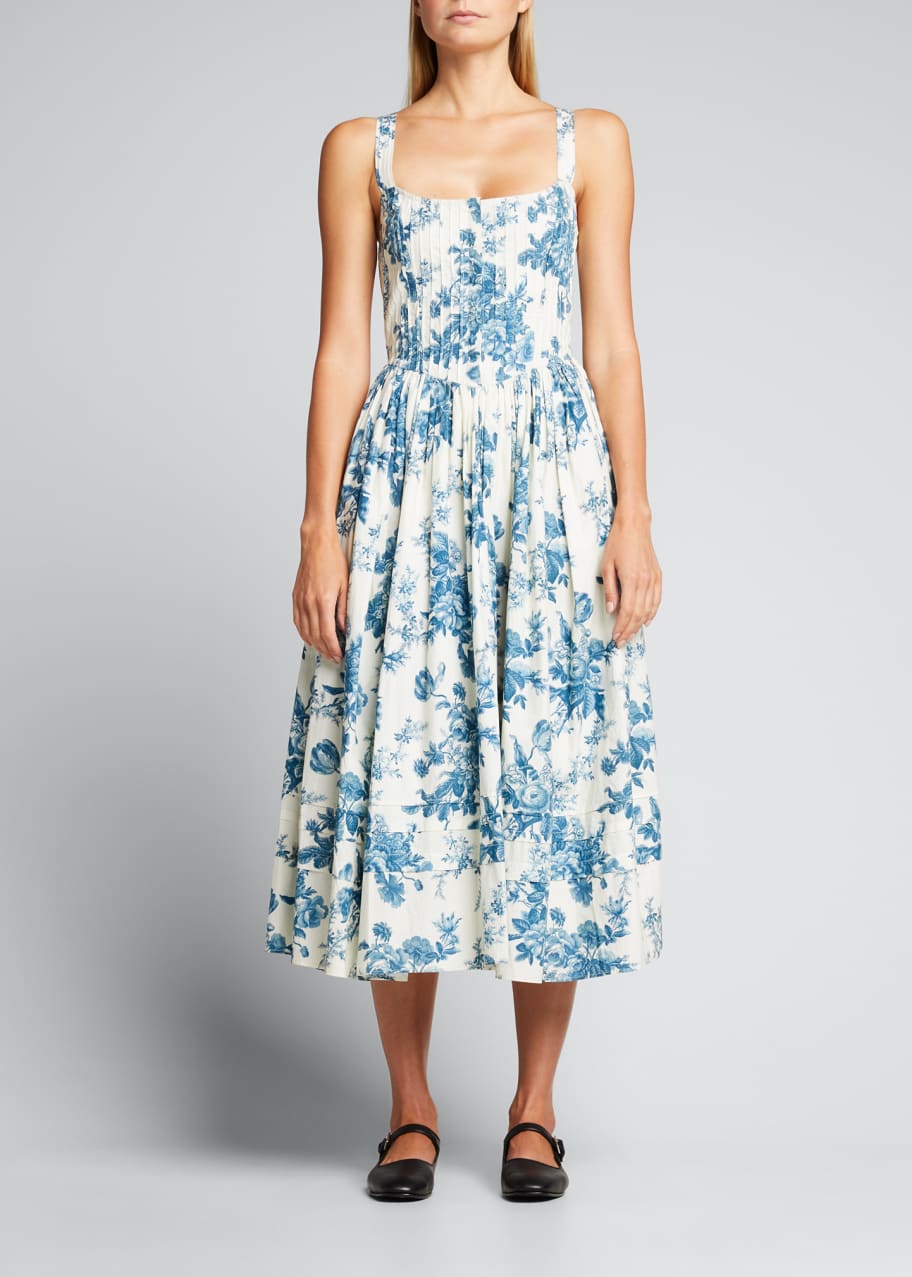 Loveshackfancy majory floral midi dress Clearance