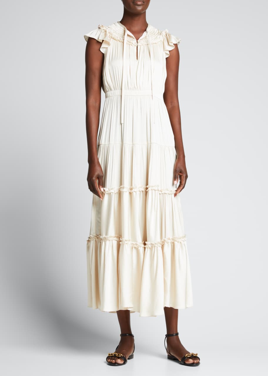 Image 1 of 1: Josiah Tiered Midi Dress