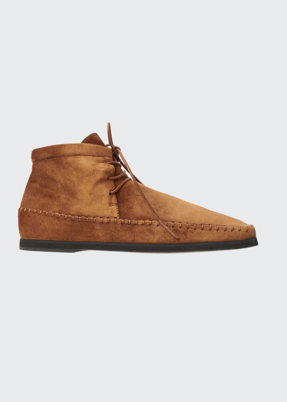 Toteme £540 Camel Suede Moccasin Boots 40