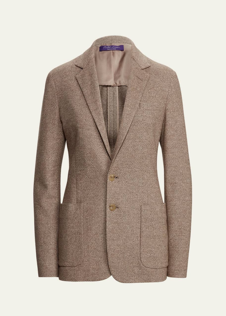 Ralph Lauren Collection Hailey Wool-Blend Herringbone Jacket