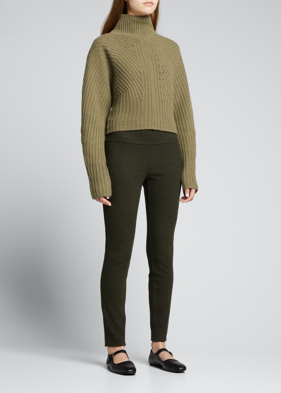 Cashmere and wool leggings