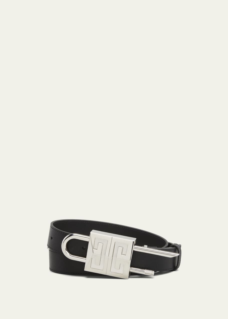 Givenchy Men's Padlock Leather Belt - Bergdorf Goodman