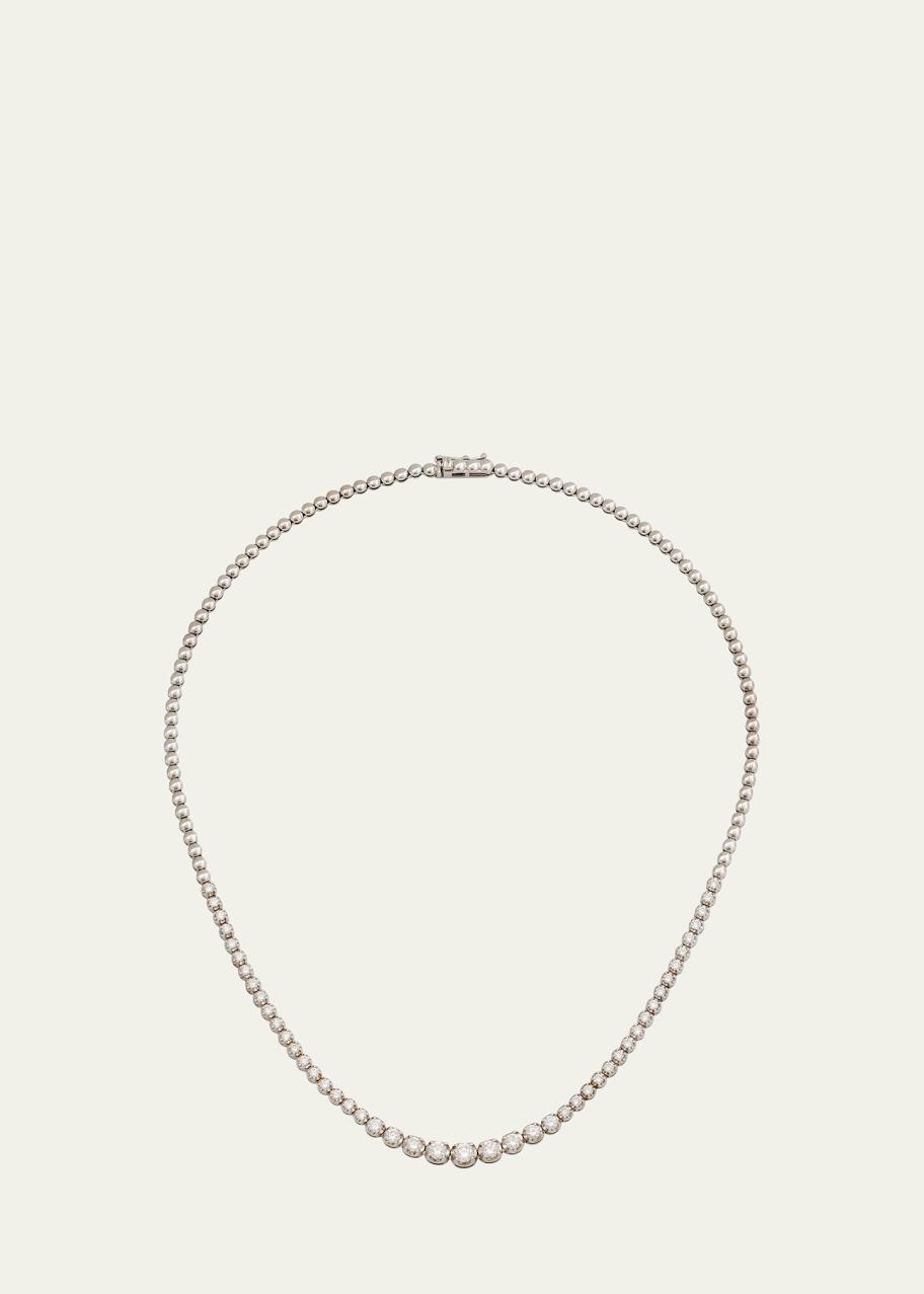 Jennifer Meyer 18k White Gold Graduated Diamond Tennis  Jennifer Meyer 18k GRADUATED DIAMOND TENNIS NECKLACE main image 0