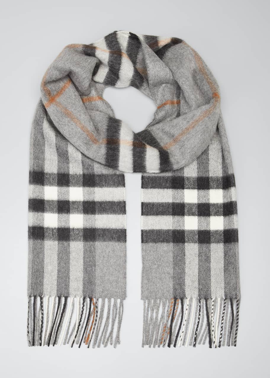 Burberry Men's Giant Check Cashmere Scarf Bergdorf Goodman
