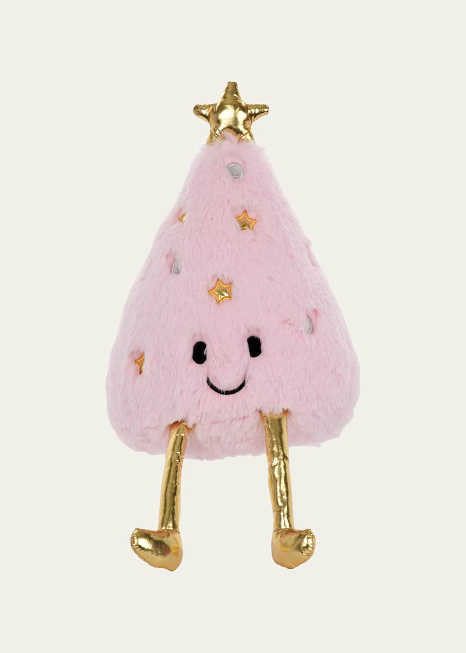 Image 1 of 1: Kid's Sparkly Pink Tree Plush