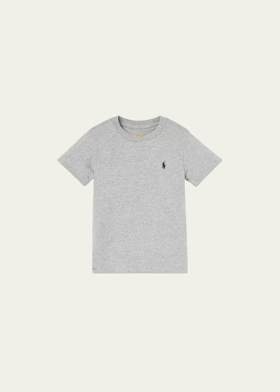 Image 1 of 1: Boy's Cotton Jersey Crewneck Tee, Size 2-7
