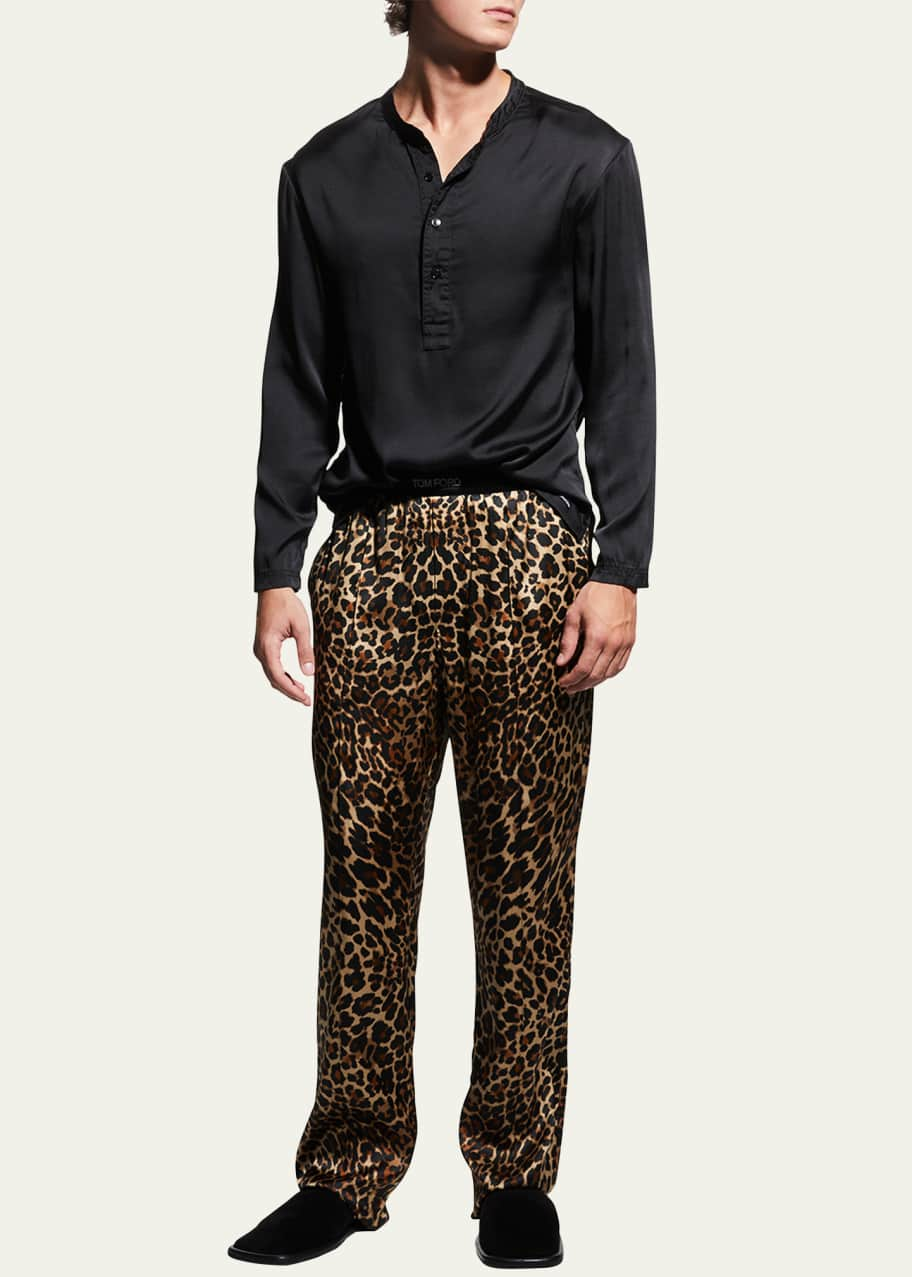 TOM FORD Leopard-Print Silk Pajama Pants - Bergdorf Goodman