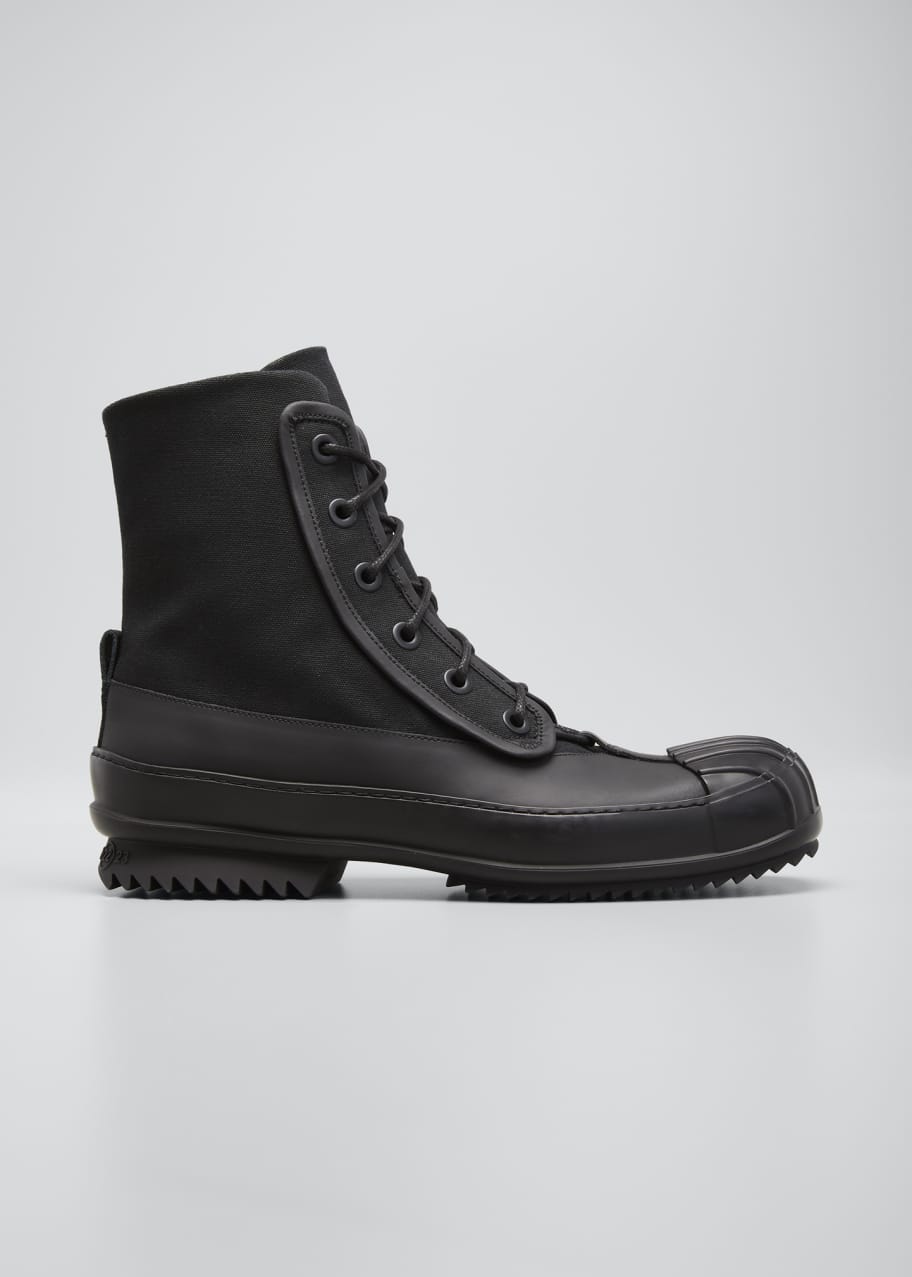 Maison Margiela Men's Tonal Lace-Up Duck Boots - Bergdorf Goodman