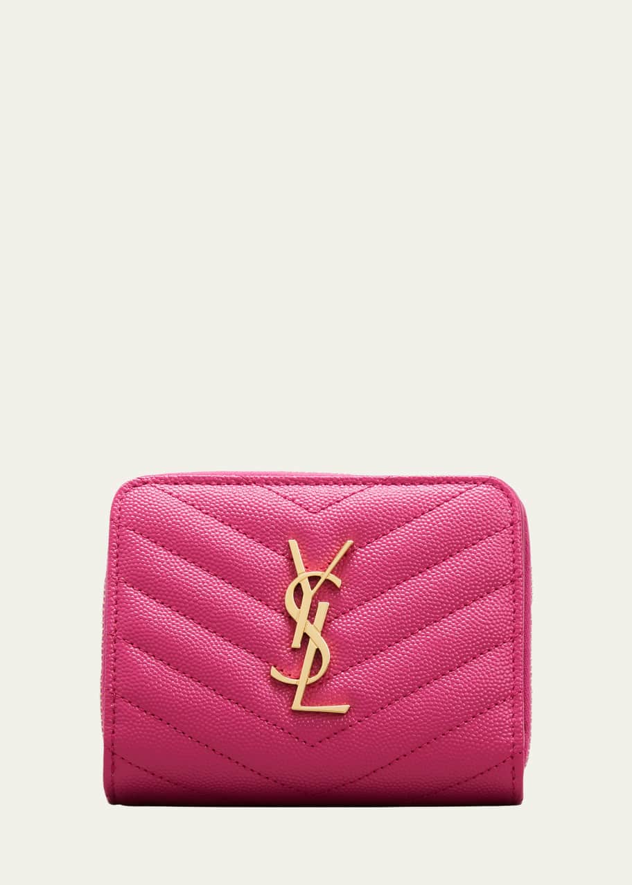 Image 1 of 1: YSL Quilted Bifold Compact Wallet