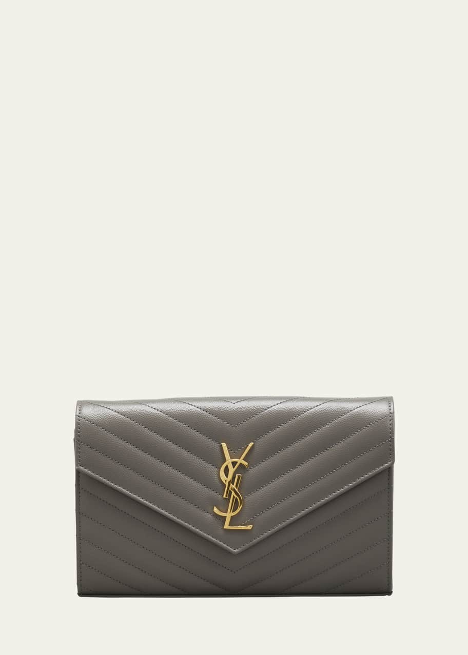 Saint Laurent Small YSL Envelope Flap Wallet on Chain - Bergdorf Goodman