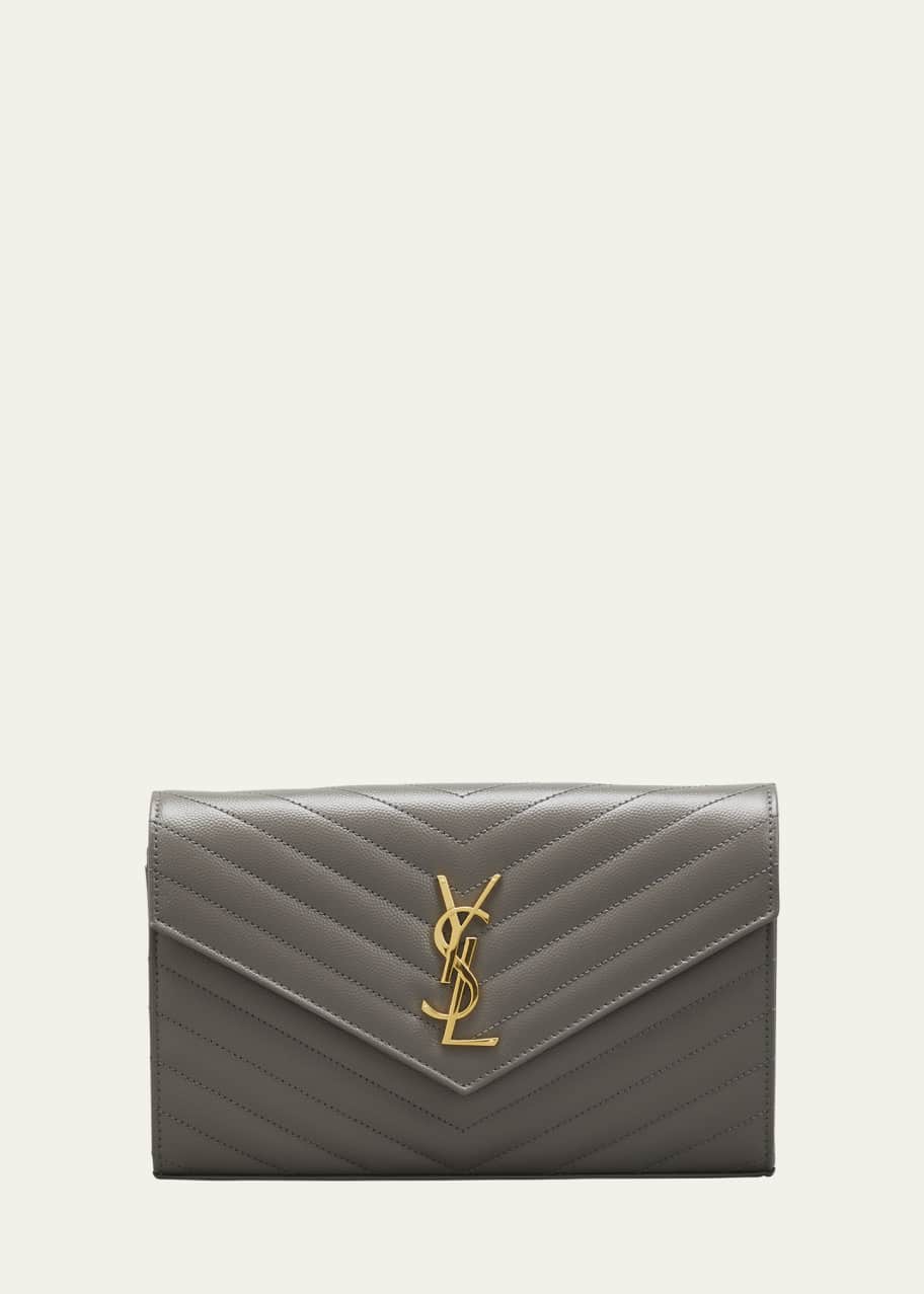 Saint Laurent YSL Envelope Flap Wallet on Chain Bergdorf Goodman