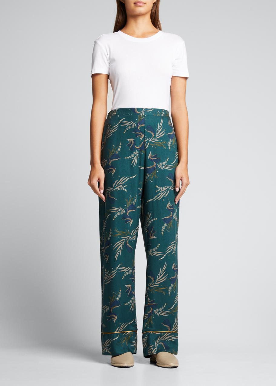 Hanro Celia Printed Full-Leg Pants - Bergdorf Goodman