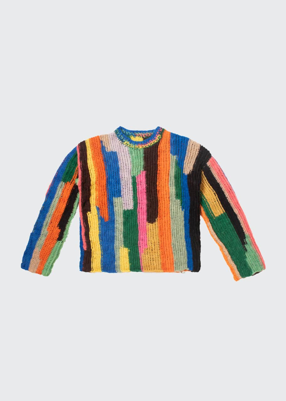 The Elder Statesman Men's Cashmere Hand-Crocheted Sweater - Bergdorf ...