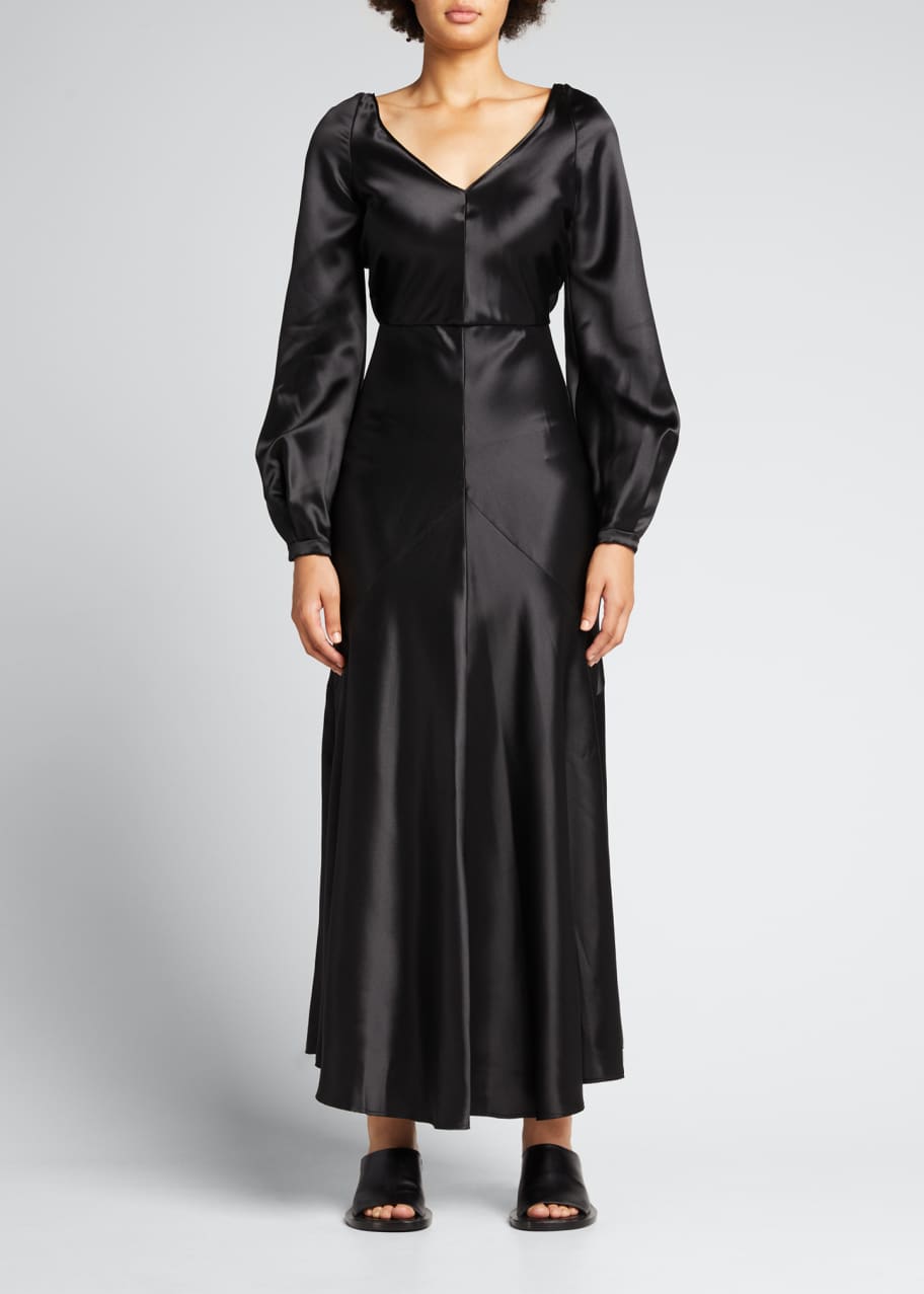 Gabriela Hearst Peyton Cutout Silk Midi Dress - Bergdorf Goodman