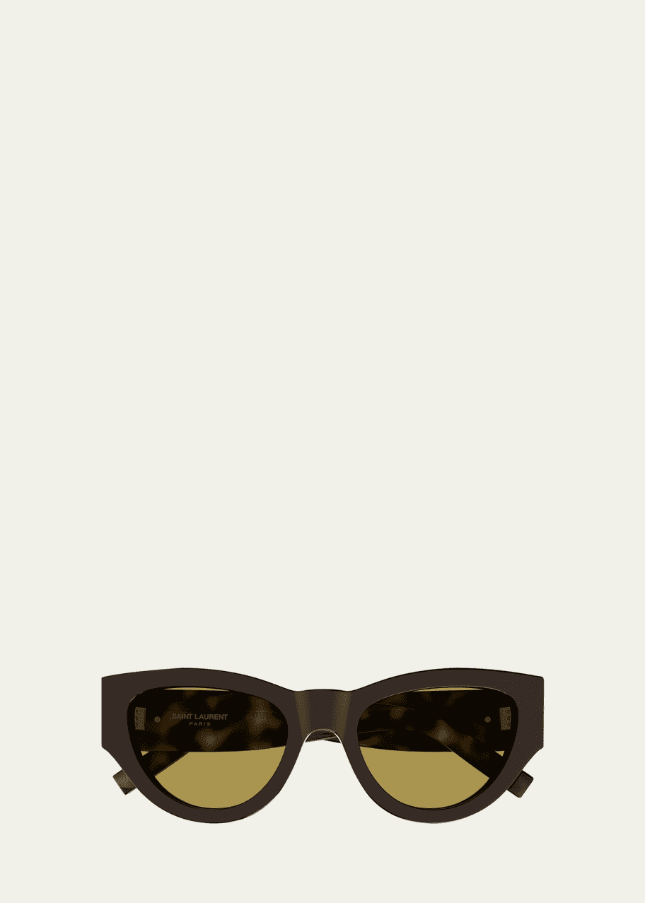 Image 1 of 1: YSL Acetate Cat-Eye Sunglasses