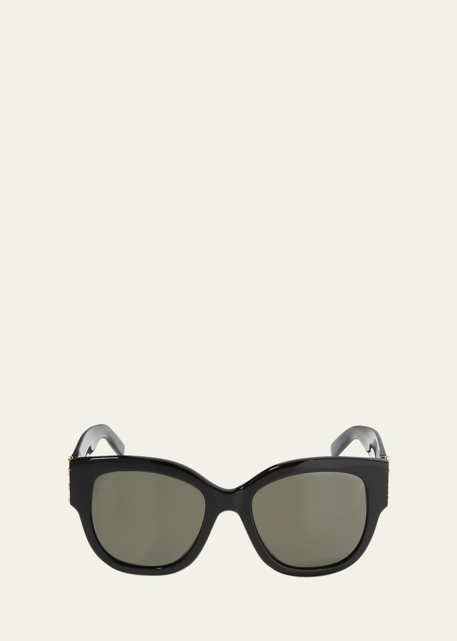 Saint Laurent YSL Oversized Acetate Cat-Eye Sunglasses  display picture 2