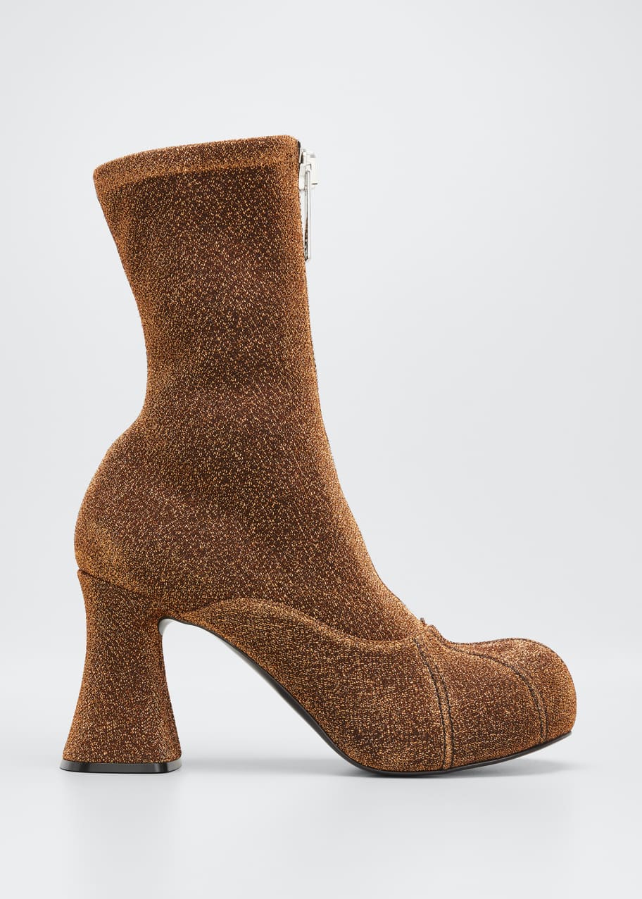 Stella McCartney Groove Shimmery Zip Stretch Boots Bergdorf Goodman