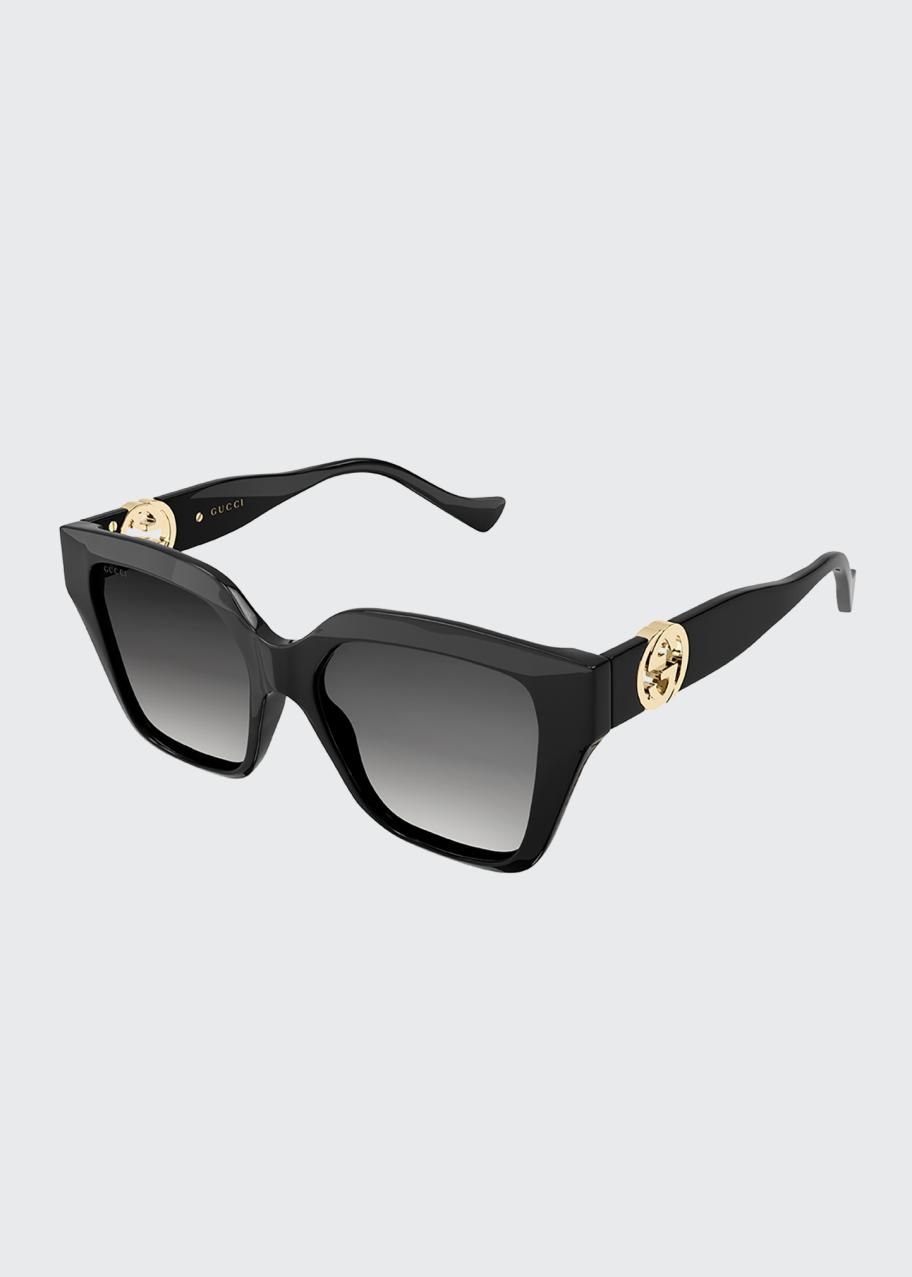 Gucci Iconic Logo Square Injection Plastic Sunglasses  display picture 3