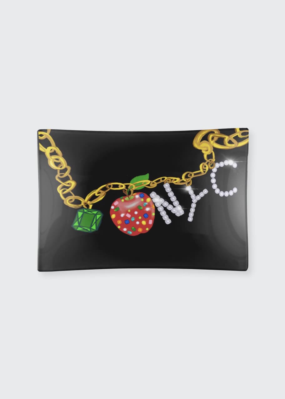 Image 1 of 1: NYC Apple Charms Glass Tray
